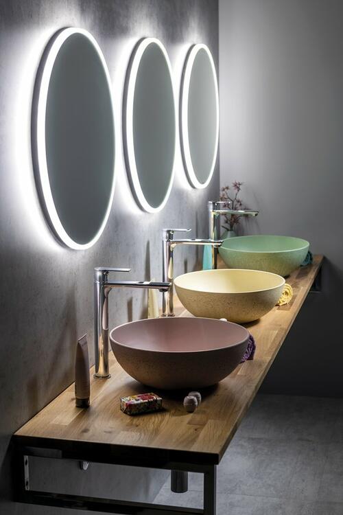 VISO kulaté zrcadlo s LED osvětlením ø 60cm