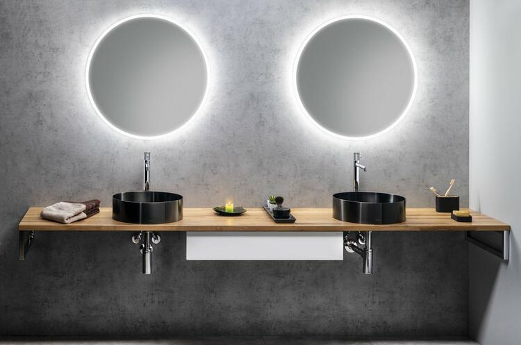 VISO kulaté zrcadlo s LED osvětlením ø 70cm