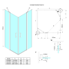 LORO obdélníkový sprchový kout 1000x900 mm, rohový vstup