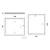 Zrcadlo s ostrými rohy s led osvětlením 80×70 cm – Nimco ZP 13003VX