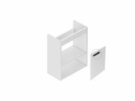 SD Chrome II korpus skříňky 40, bílá, madlo 152 mm, černá | Více -