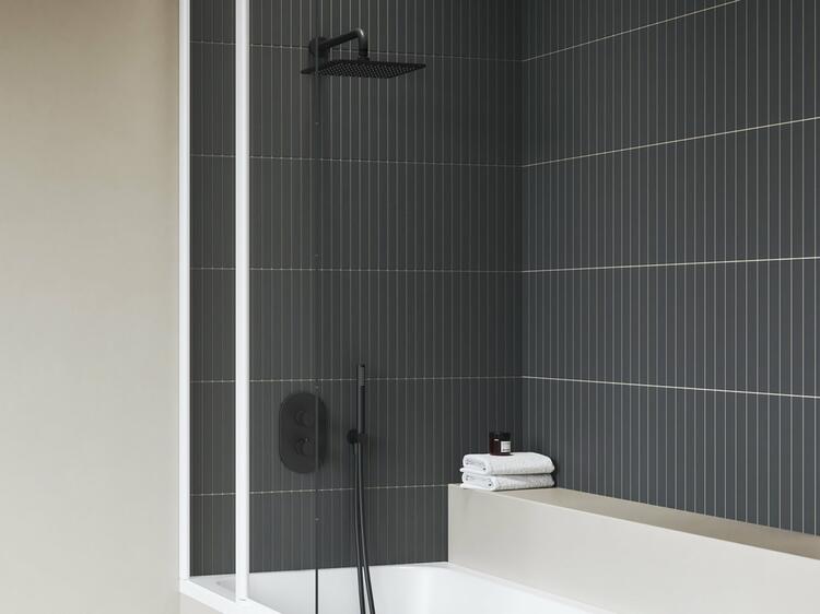 986.20BLM Hlavová sprcha, 250x250 mm, černá matná