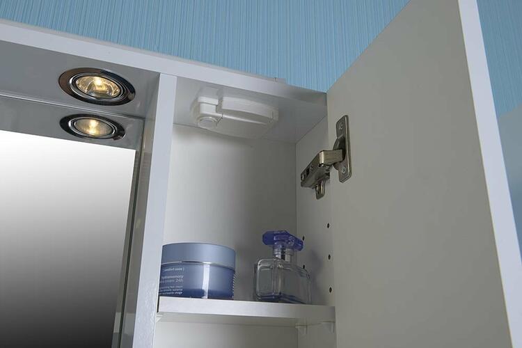ZOJA/KERAMIA FRESH galerka s LED osvětlením, 70x60x14cm, bílá