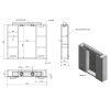 ZOJA/KERAMIA FRESH galerka s LED osvětlením, 70x60x14cm, bílá