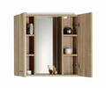 ZOJA/KERAMIA FRESH galerka s LED osvětlením, 70x60x14cm, dub platin