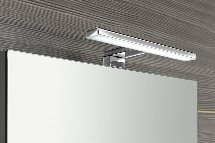 MIRRÓ galerka s LED osvětlením, 50x70x16cm, levá/pravá, bílá