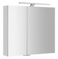 MIRRÓ galerka s LED osvětlením, 80x70x16cm, bílá | Více - 