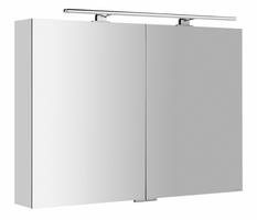 MIRRÓ galerka s LED osvětlením, 100x70x16cm, bílá | Více - 