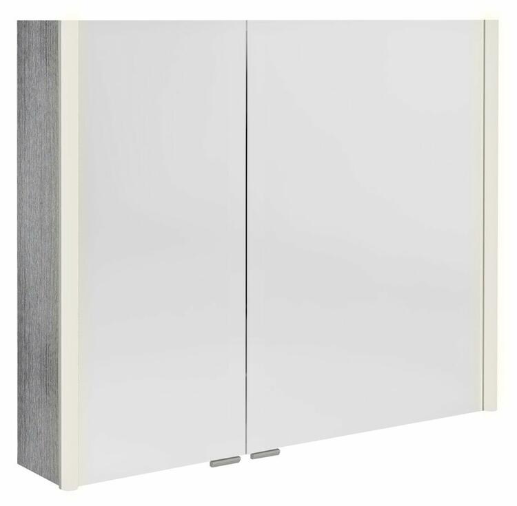 ALIX galerka s LED osvětlením 86x70x17,5cm, dub stříbrný