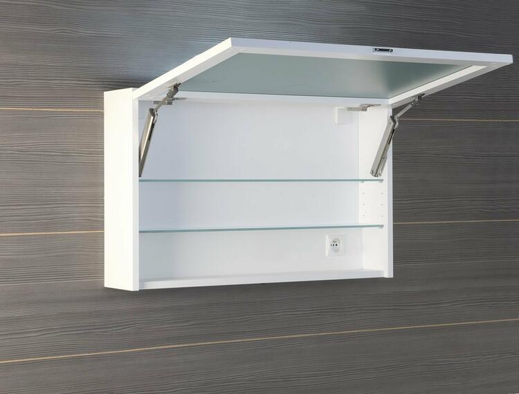 Galerka s LED osvětlením 80x50x18 cm bílá – Sapho Cloe CE080-0030