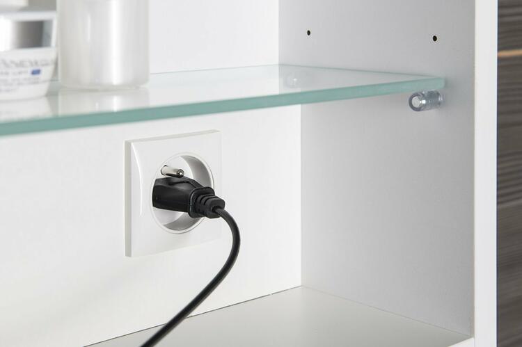 Galerka s LED osvětlením 80x50x18 cm bílá – Sapho Cloe CE080-0030