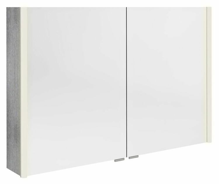 ALIX galerka s LED osvětlením, 106x70x17,5cm, dub stříbrný