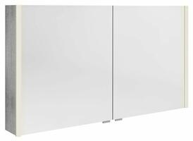 ALIX galerka s LED osvětlením, 2x dvířka, 126x70x17,5cm, dub stříbrný | Více - 