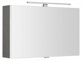 CLOE galerka s LED osvětlením 80x50x18cm, dub stříbrný | Více - 