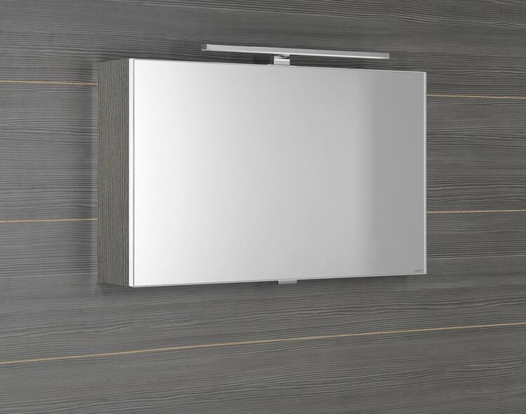 CLOE galerka s LED osvětlením 80x50x18cm, dub stříbrný