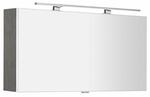CLOE galerka s LED osvětlením 100x50x18cm, dub stříbrný