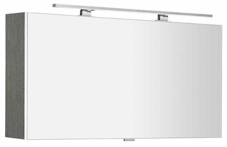 CLOE galerka s LED osvětlením 100x50x18cm, dub stříbrný