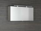 CLOE galerka s LED osvětlením 100x50x18cm, dub stříbrný