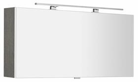CLOE galerka s LED osvětlením 120x50x18cm, dub stříbrný | Více - 