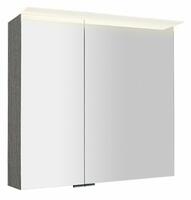 LINEX galerka s LED osvětlením, 80x70x15cm, dub stříbrný | Více - 
