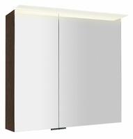 LINEX galerka s LED osvětlením, 80x70x15cm, borovice rustik | Více - 