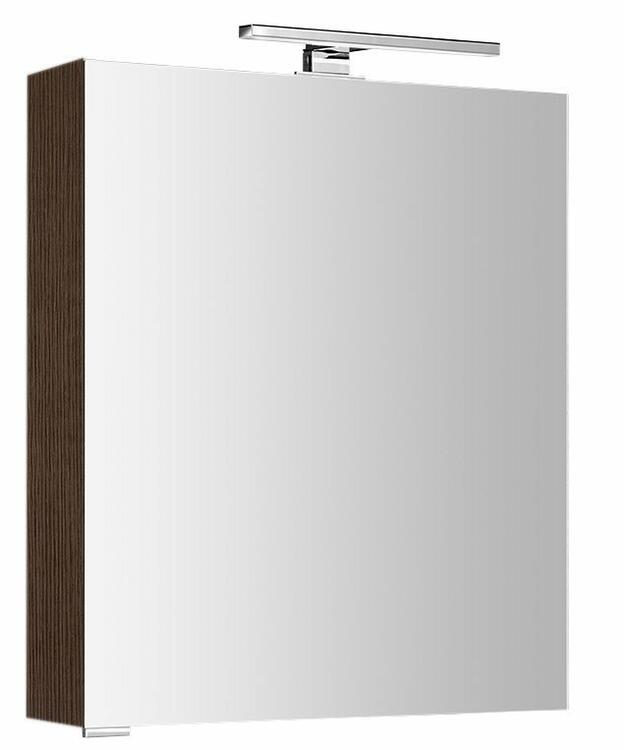 MIRRÓ galerka s LED osvětlením, 60x70x16cm, levá/pravá, borovice rustik