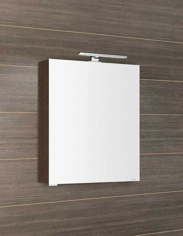 MIRRÓ galerka s LED osvětlením, 60x70x16cm, levá/pravá, borovice rustik