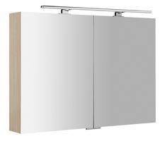 MIRRÓ galerka s LED osvětlením, 100x70x16cm, jilm bardini | Více - 