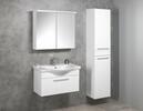 Galerka s LED osvětlením 80×70×22 cm bílá – Aqualine Kawa Strip WGL80S