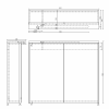Galerka s LED osvětlením 80×70×22 cm bílá – Aqualine Kawa Strip WGL80S
