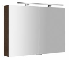 MIRRÓ galerka s LED osvětlením, 100x70x16cm, borovice rustik | Více - 