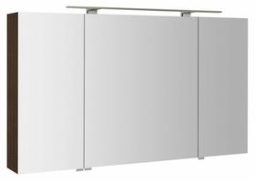MIRRÓ galerka s LED osvětlením, 3x dvířka, 120x70x16cm, borovice rustik | Více - 