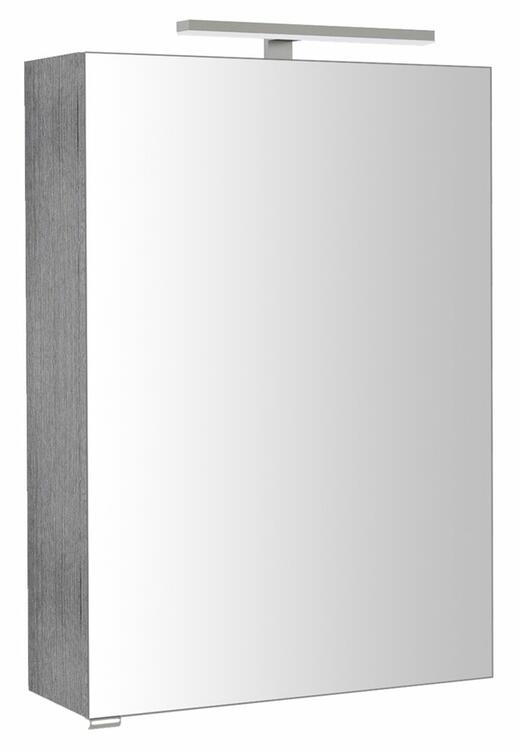 RIWA galerka s LED osvětlením, 50x70x17cm, dub stříbrný