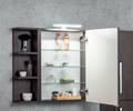 RIWA galerka s LED osvětlením, 60x70x17cm, dub stříbrný