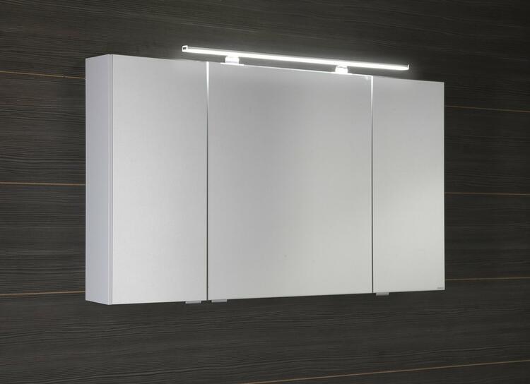 RIWA galerka s LED osvětlením, 3x dvířka, 121x70x17cm, jilm bardini