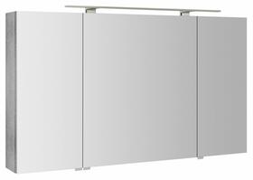 RIWA galerka s LED osvětlením, 3x dvířka, 121x70x17cm, dub stříbrný | Více - 