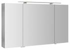 RIWA galerka s LED osvětlením, 3x dvířka, 121x70x17cm, dub stříbrný