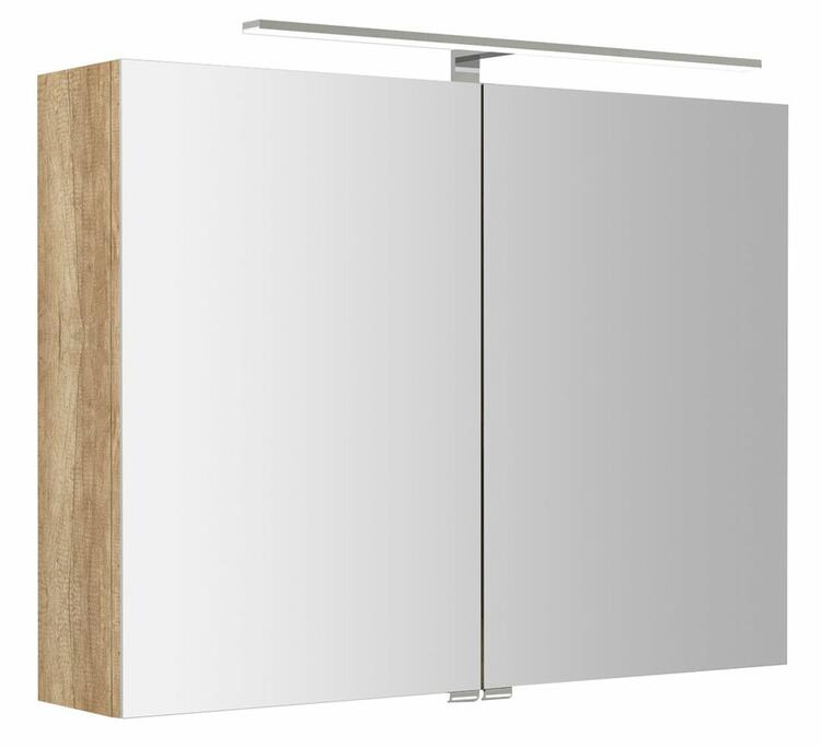 RIWA galerka s LED osvětlením, 81x70x17cm, dub alabama