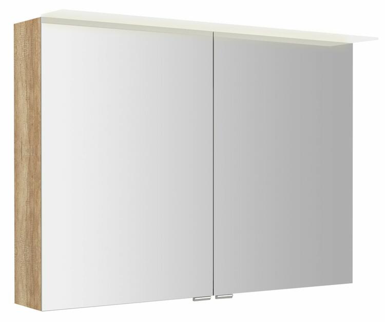 LINEX galerka s LED osvětlením, 100x70x15cm, dub alabama