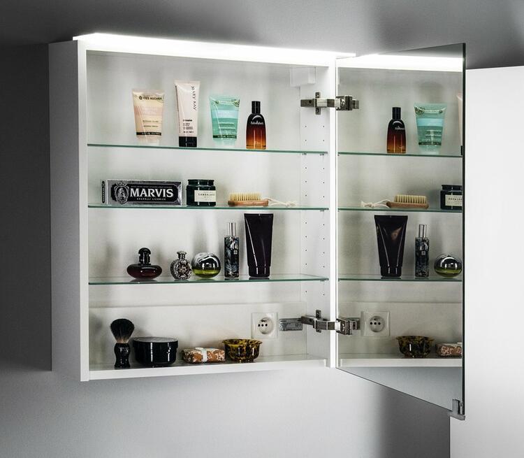 LINEX galerka s LED osvětlením, 60x70x15cm, levá/pravá, dub alabama