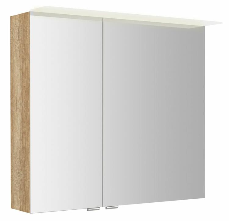 LINEX galerka s LED osvětlením, 80x70x15cm, dub alabama