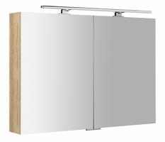 MIRRÓ galerka s LED osvětlením, 100x70x16cm, dub alabama | Více - 