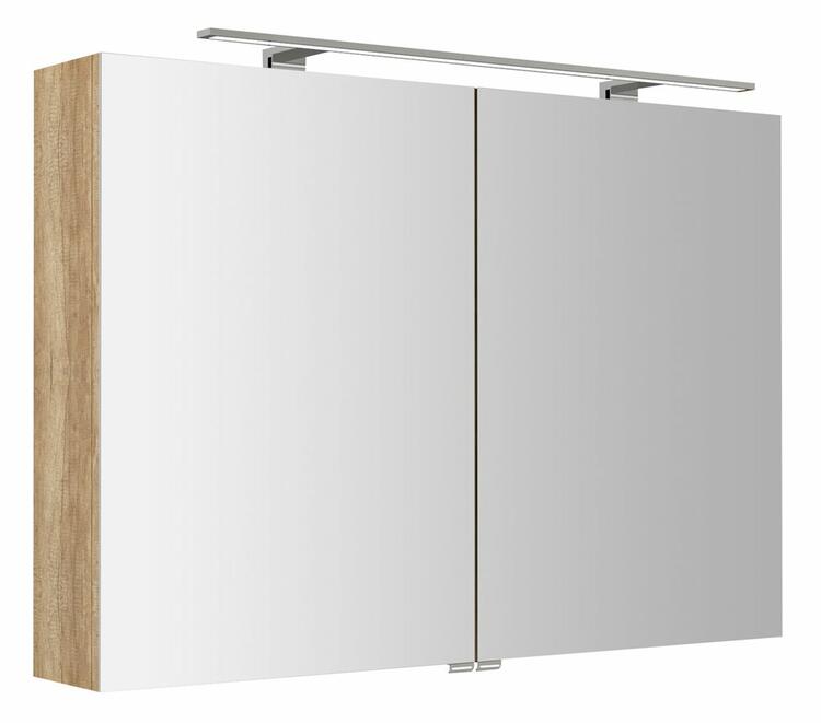 RIWA galerka s LED osvětlením, 101x70x17cm, dub alabama