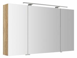 RIWA galerka s LED osvětlením, 3x dvířka, 121x70x17cm, dub alabama | Více - 
