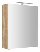 RIWA galerka s LED osvětlením, 60x70x17cm, dub alabama | Více - 