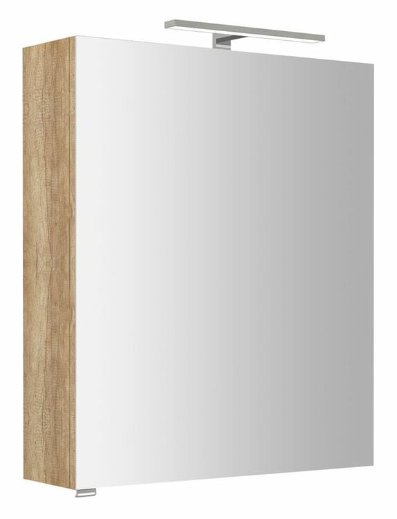 RIWA galerka s LED osvětlením, 60x70x17cm, dub alabama