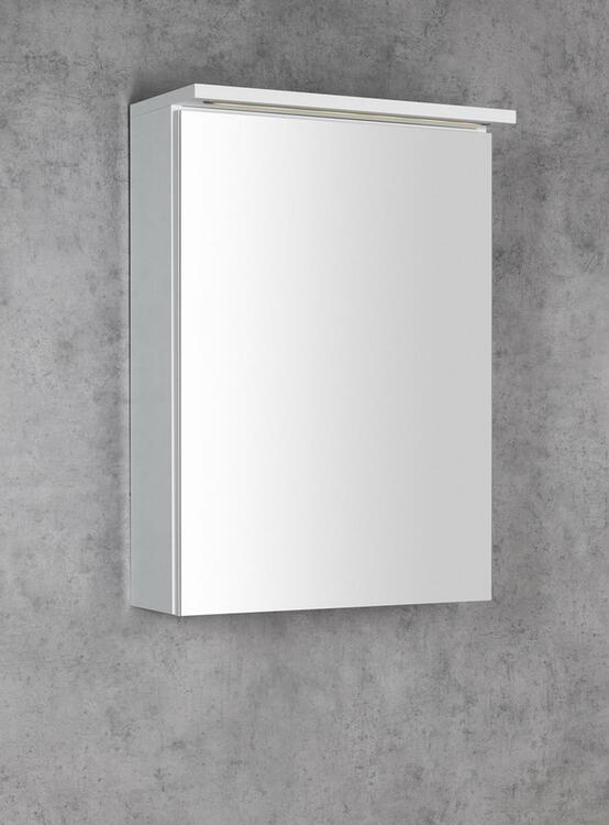 Galerka s LED osvětlením 50×70×22 cm L/P bílá – Aqualine Kawa Strip WGL50S