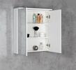 Galerka s LED osvětlením 60×70×22 cm bílá – Aqualine Kawa Strip WGL60S