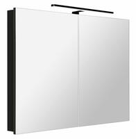 GRETA galerka s LED osvětlením, 101x70x14cm, černá mat | Více - 