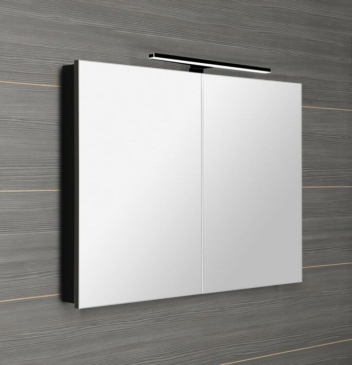 GRETA galerka s LED osvětlením, 101x70x14cm, černá mat